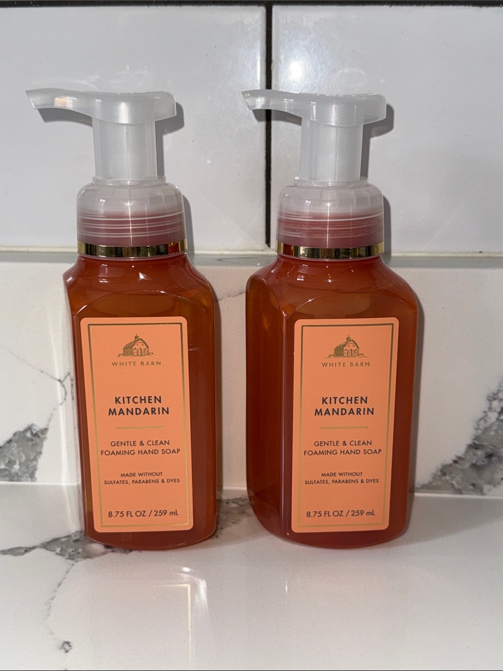 Bath & Body Works Kitchen Mandarin Foaming Hand Soap 2-Pack NEW